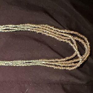 Layered strands necklace 😍 gorgeous on, Beautiful blue and silver beads